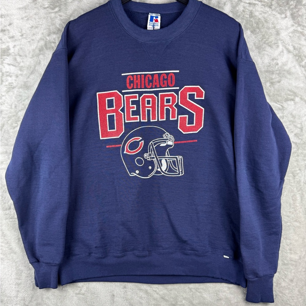Vintage Russell‎ Athletic Chicago Bears Sweatshirt Navy Mens XL USA 90s
